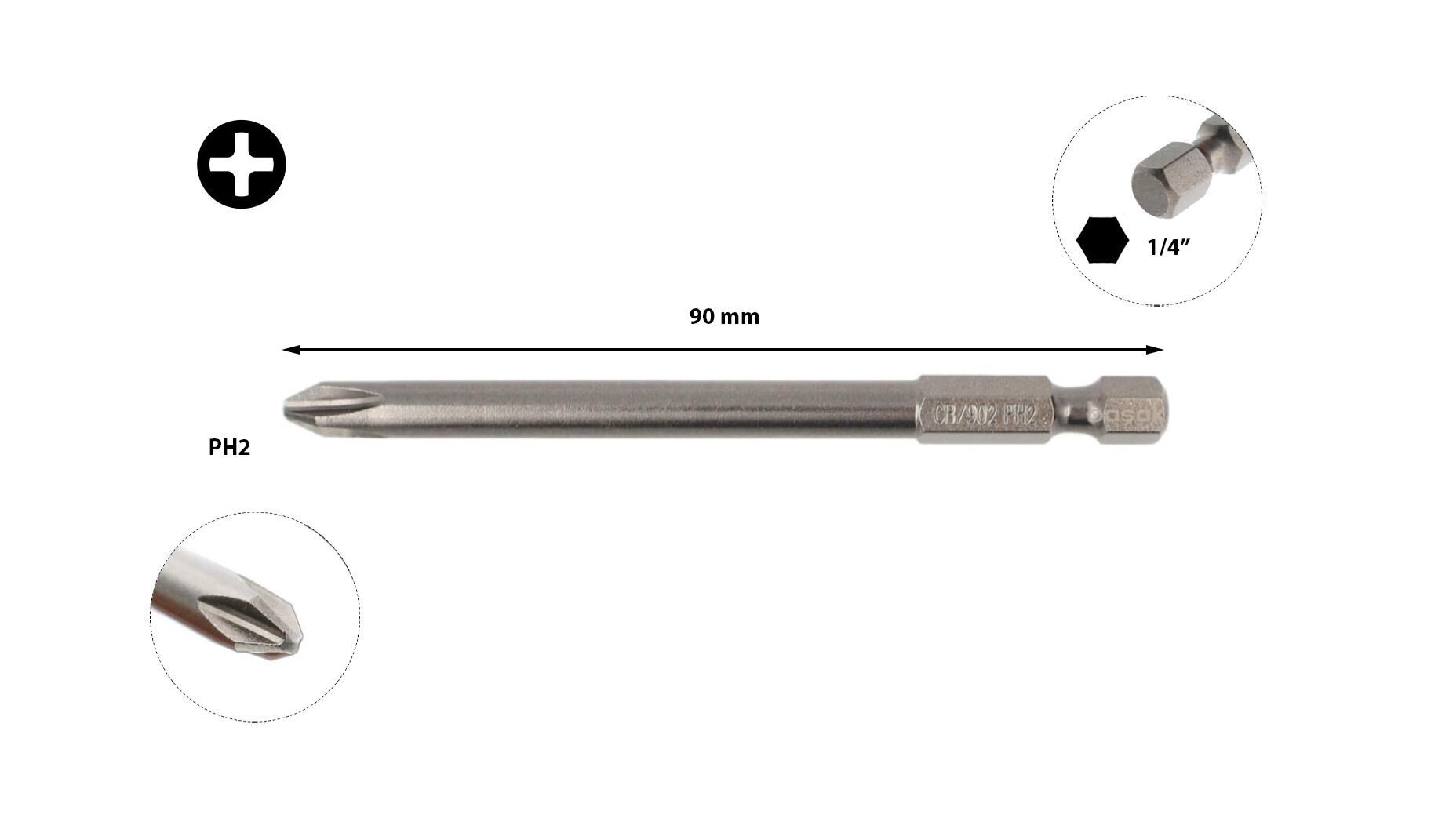 CB/902\PH2X90MM YILDIZ BITS UC CETA - 2