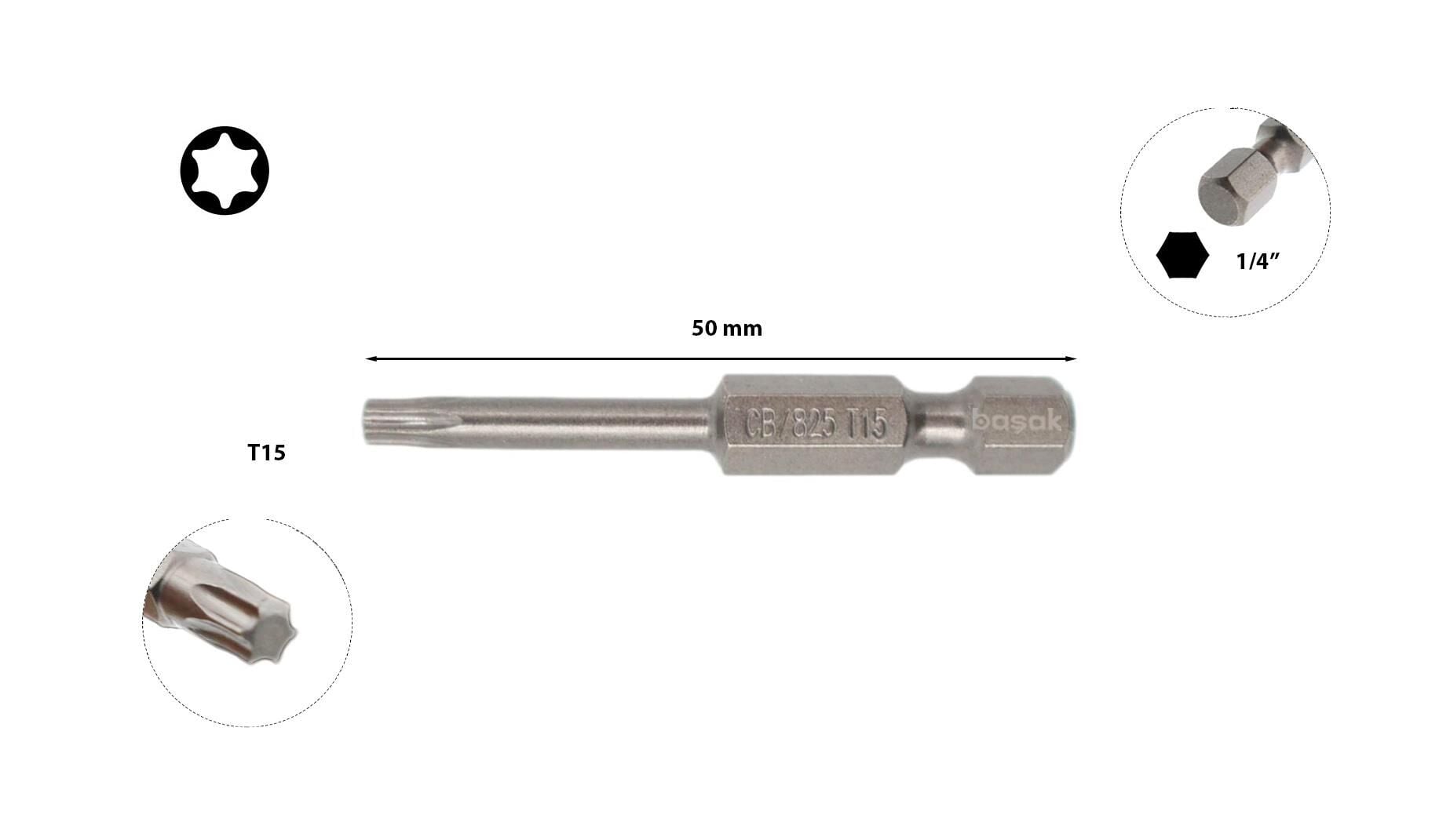 CB/825\T15X50MM TORX BITS UC CETA - 2