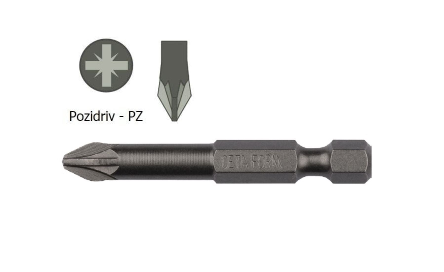 CB/592\PZ2X50 POZIDRIV BITS UC CETA